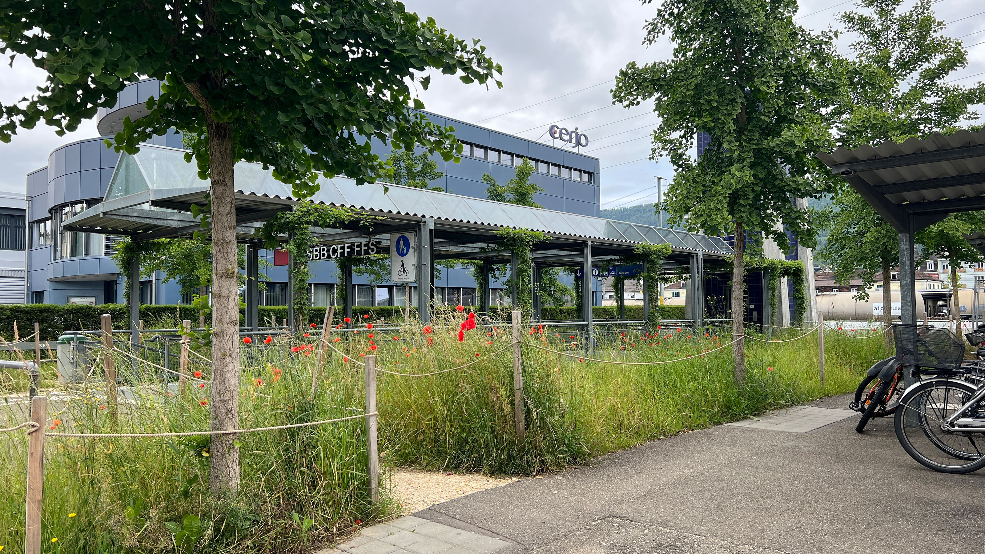 Aprés: De la biodiversité à la gare.