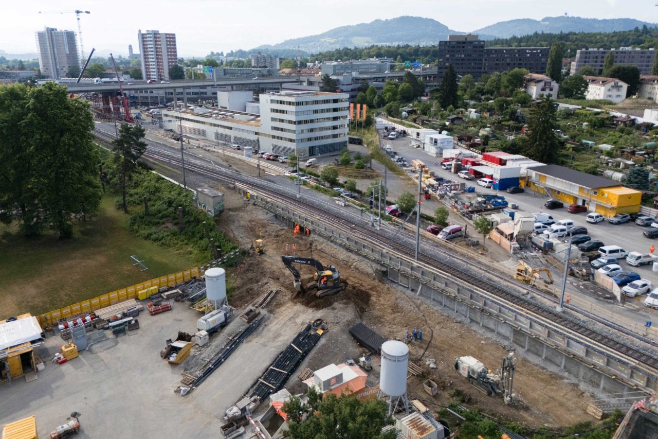 Hier entsteht der neue Bahnhof Europaplatz Nord.