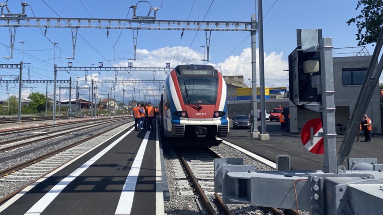 Les nouvelles voies de garage à Meyrin-Vernier.