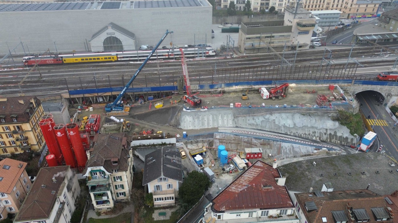 Vue globale du chantier pour la construction du bâtiment des Epinettes.