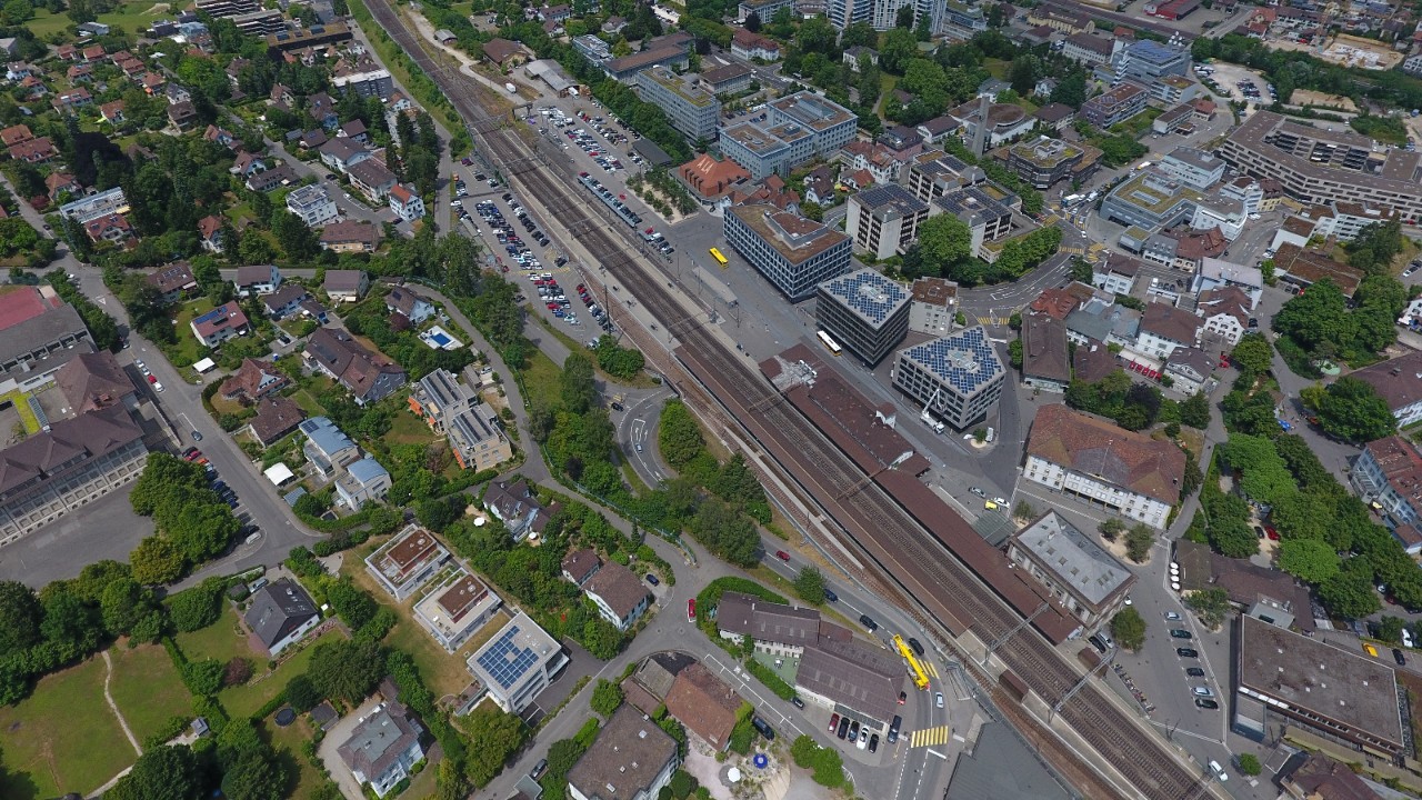 Das Bahnhofareal im Juni 2017, zwei Jahre vor Baustart.