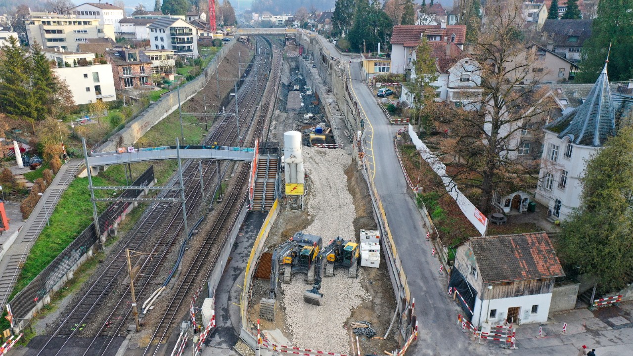 Der Burggraben West im November 2020.