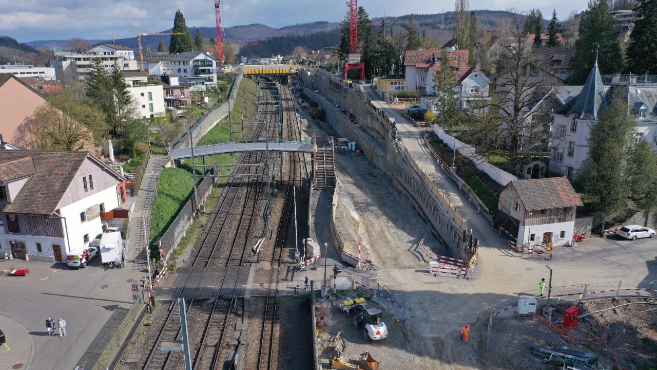 Der Burggraben West im April 2021.