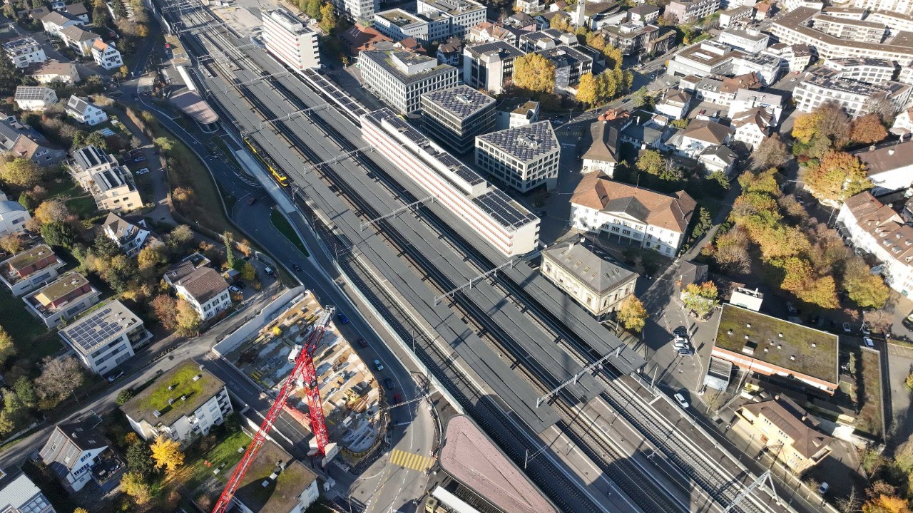 Das Bahnhofareal Mitte November 2024.