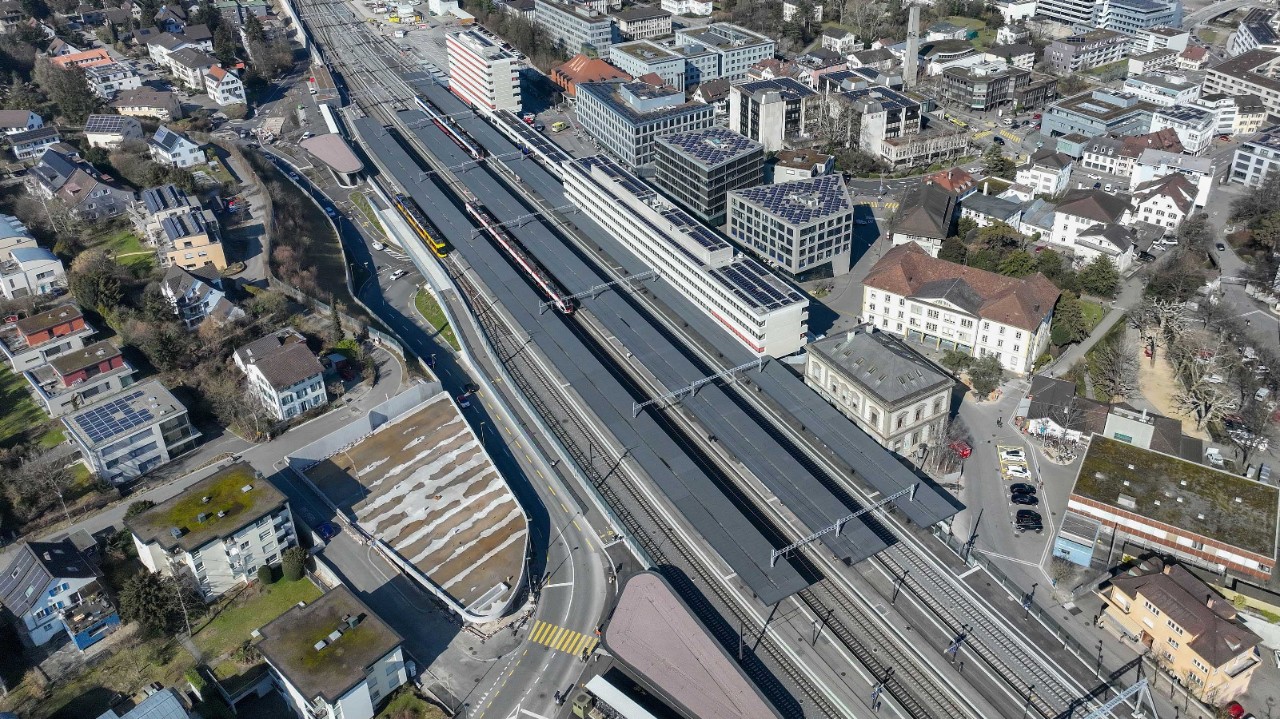 Das Bahnhofareal Anfang März 2025.
