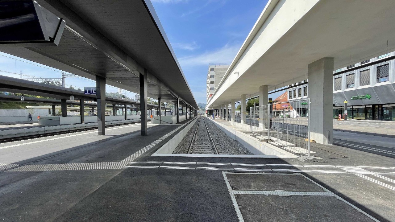 Das Foto von Ende August 2024 zeigt die aktuelle Situation vom selben Blickwinkel aus.