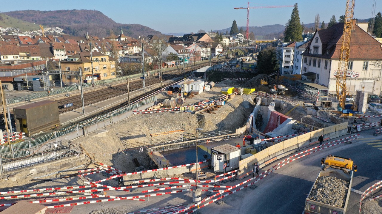 Das Foto vom März 2021 zeigt die Situation vom selben Blickwinkel aus.