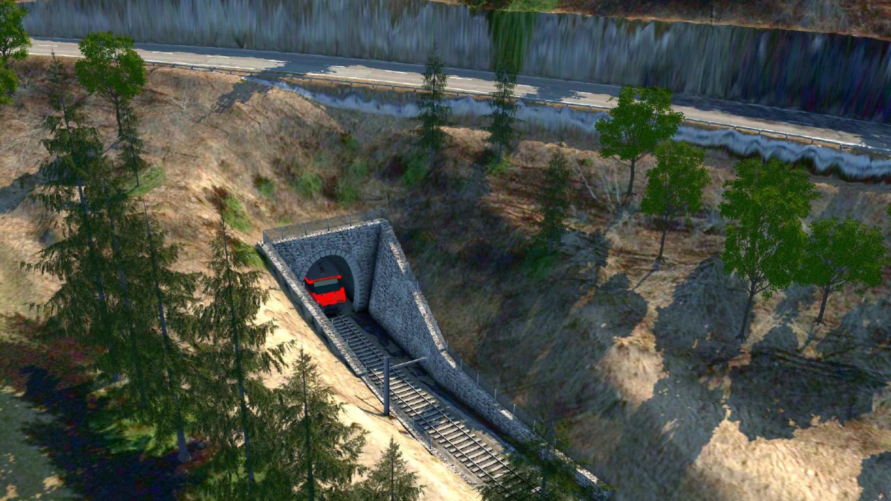 Photomontage du futur portail du tunnel des Epoisats (côté Le Pont), situé sur la commune de L’Abbaye et tout proche du col routier du Mont-d'Orzeires.