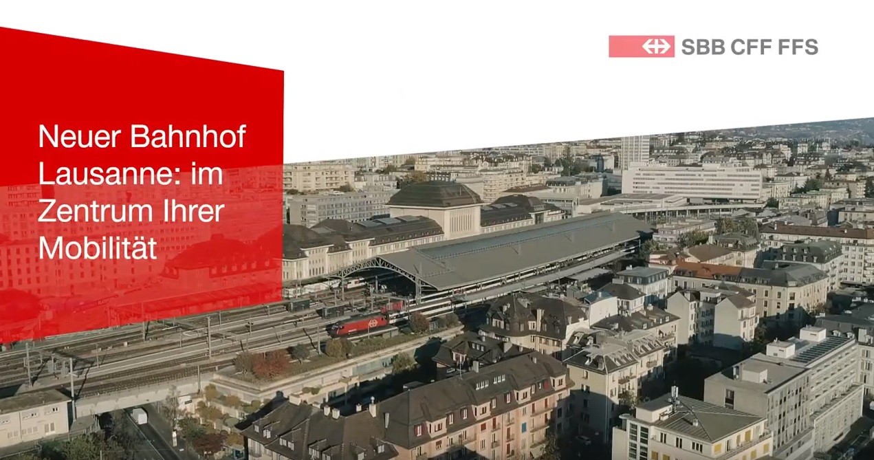 Neuer Bahnhof Lausanne: Im Zentrum Ihrer Mobilität.