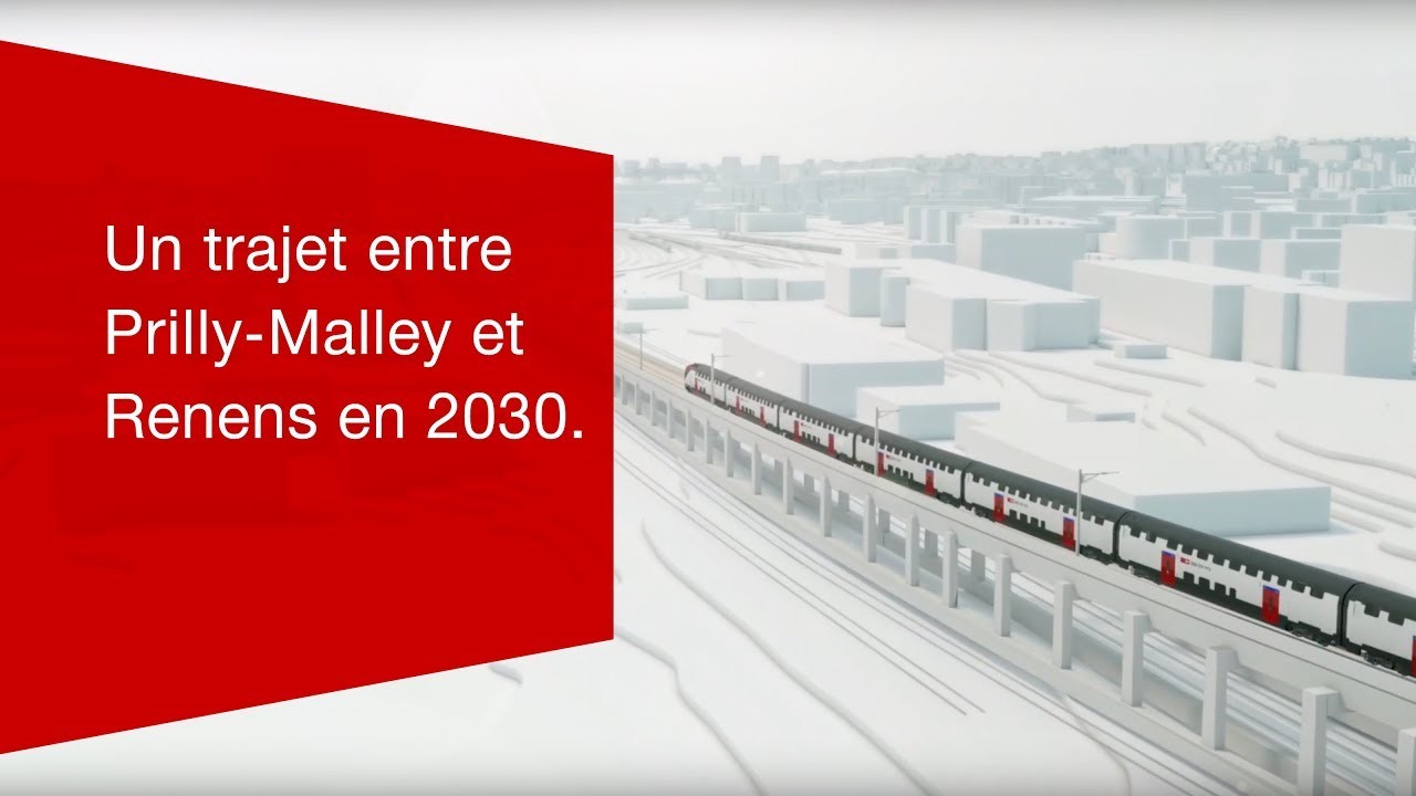Un trajet entre Prilly-Malley et Renens en 2030.